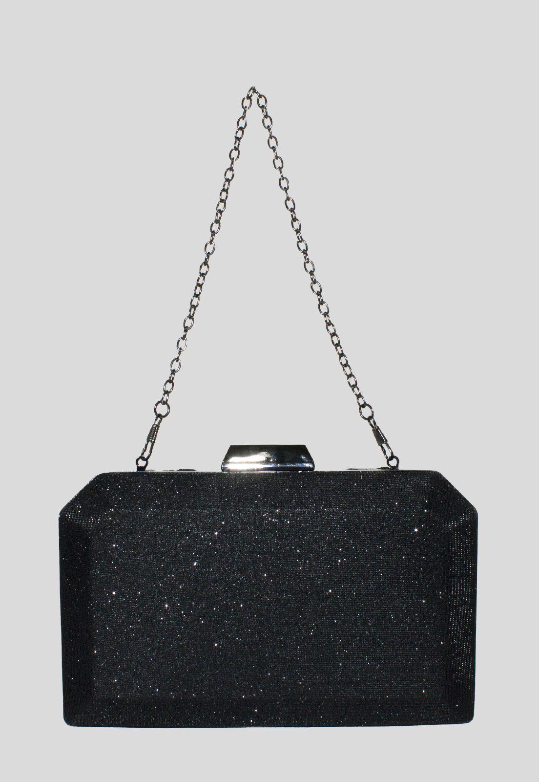 Cartera grande lazo tela Negro-2