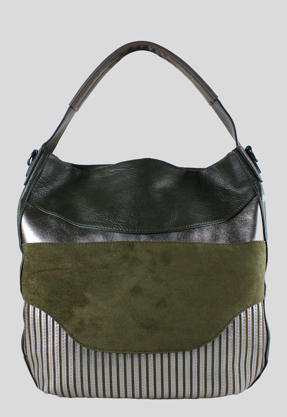 Cartera Bote 3 Materiales Verde-0