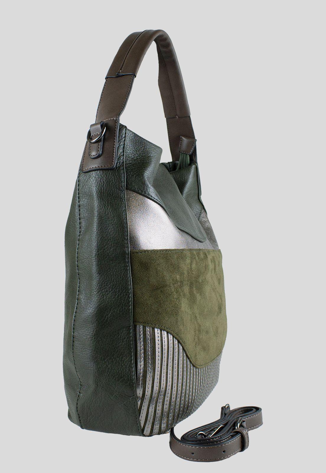 Cartera Bote 3 Materiales Verde-1