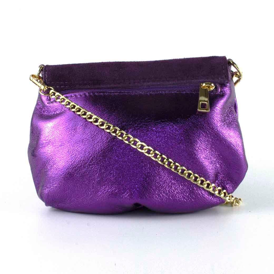 Bandolera de Cuero Reno 762 Metalizado Mujer Morado Mailea-2