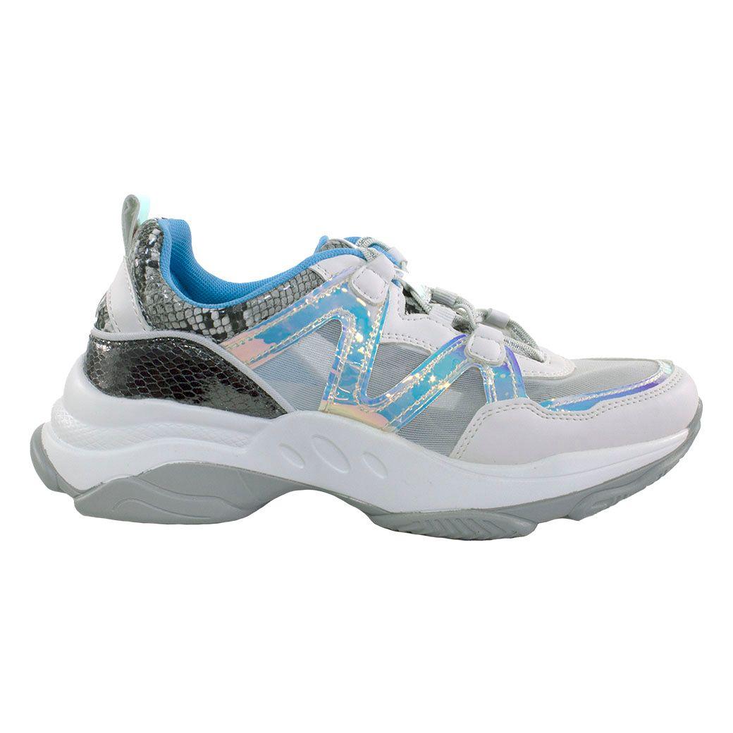 Zapatilla Mix Materiales Blanco-1