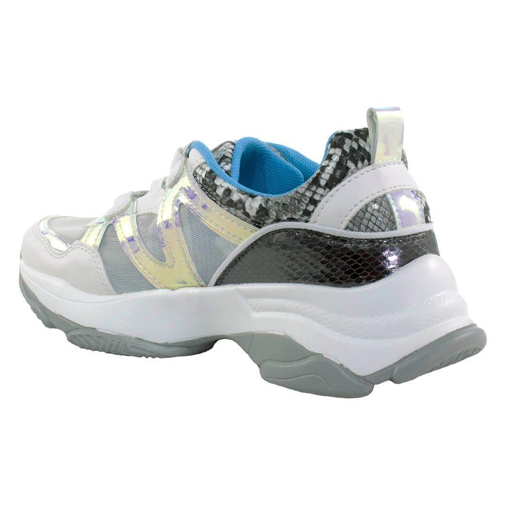 Zapatilla Mix Materiales Blanco-2