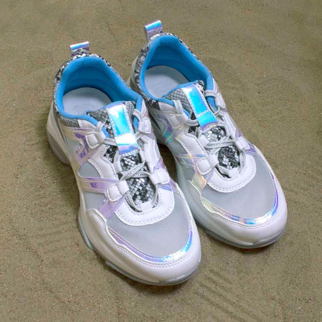 Zapatilla Mix Materiales Blanco-3