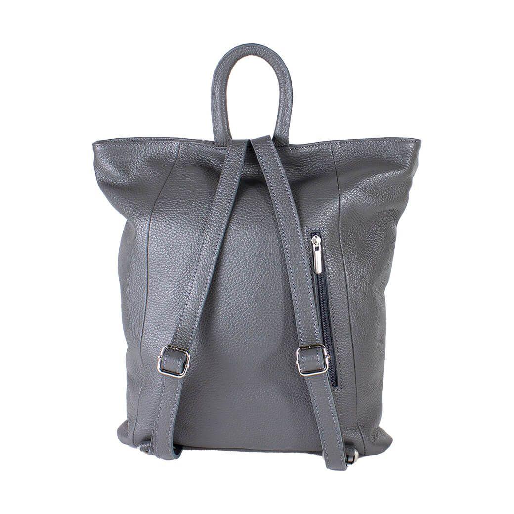 Mochila Cuero Bimaterial Asfalto-2