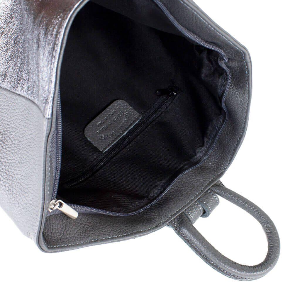 Mochila Cuero Bimaterial Asfalto-3