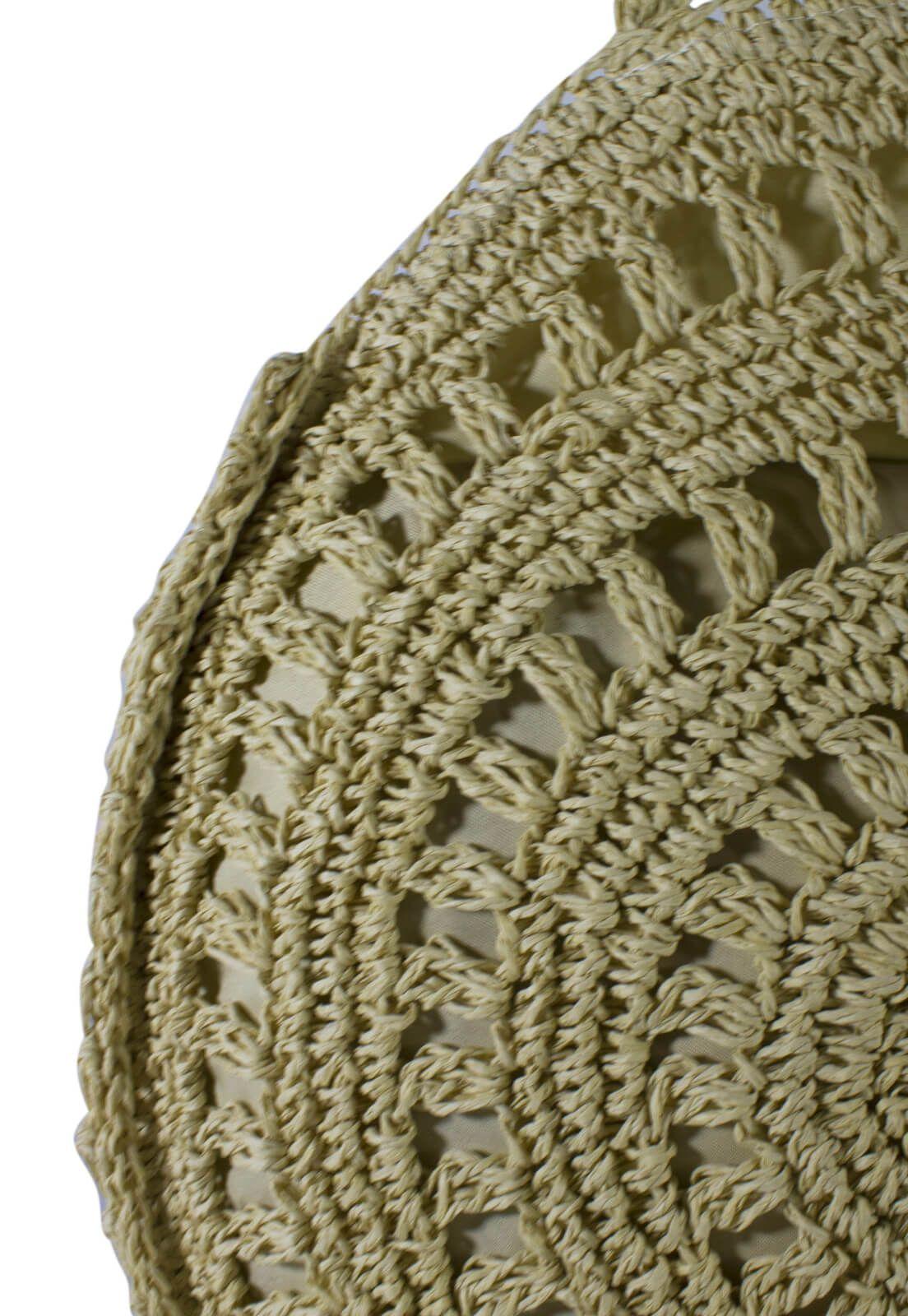Cartera Paja Redonda 2 Manillas Beige-6