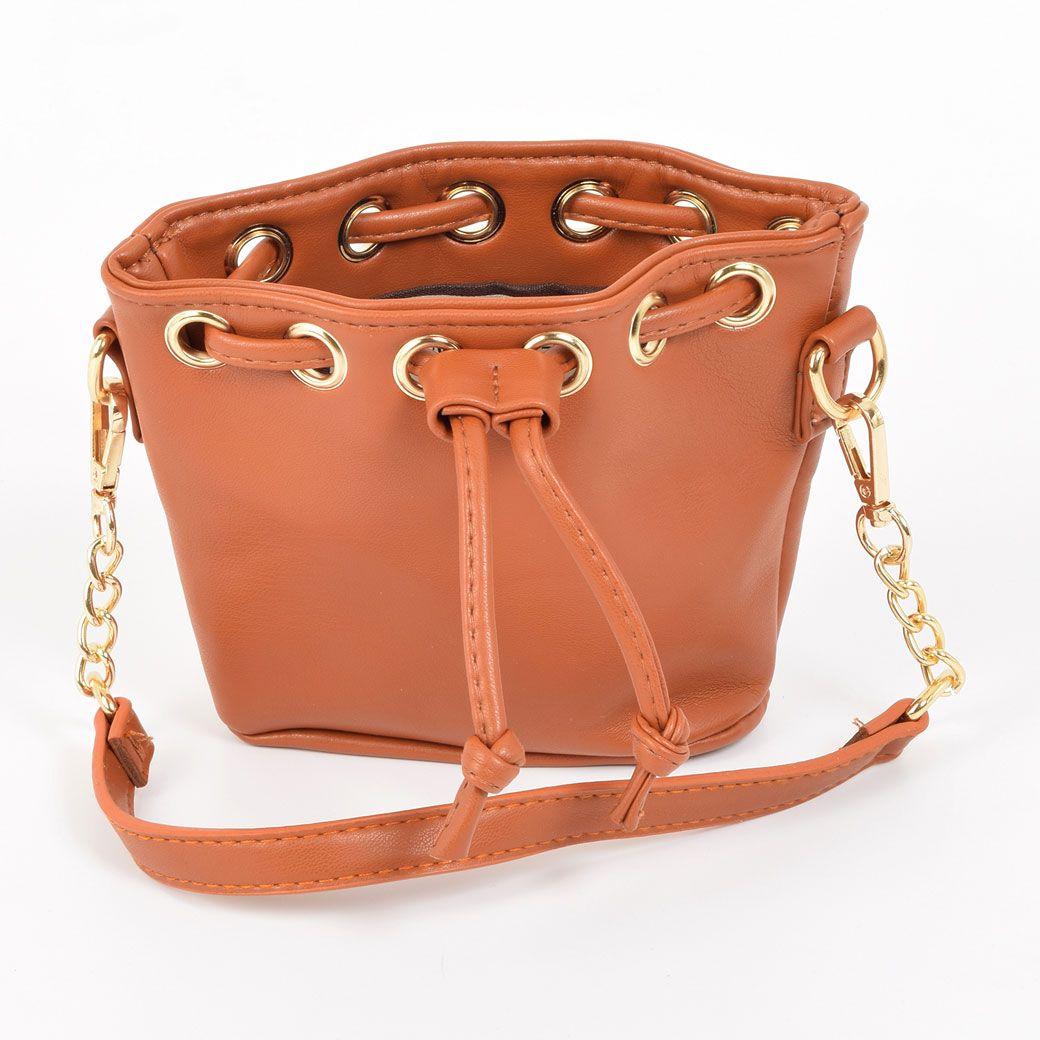 Mini Cartera Saco Tostado-0