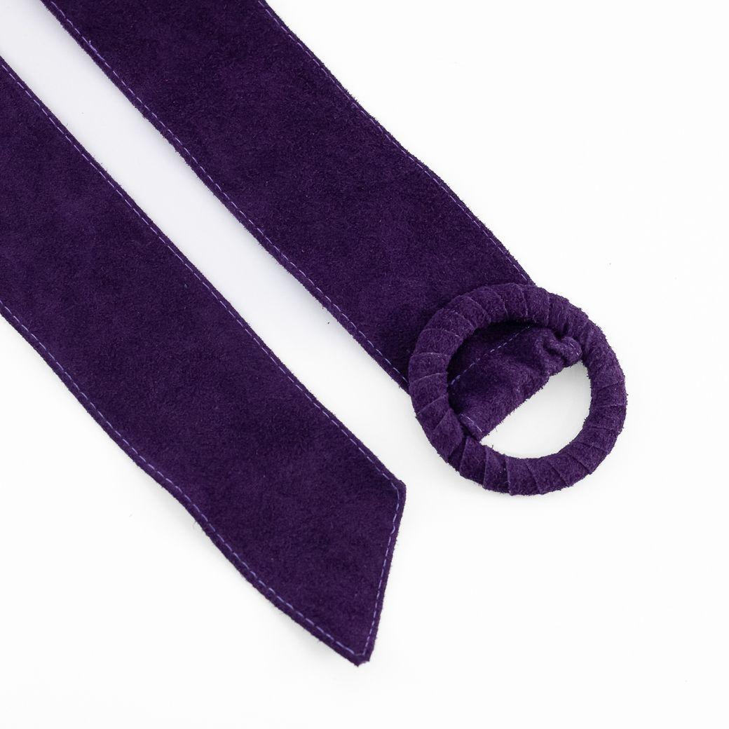 Cinturón Reno Hebilla Forrada Mujer Morado Mailea-2