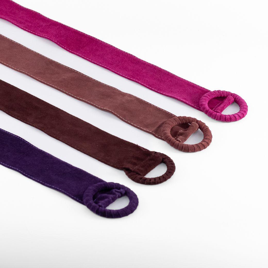 Cinturón Reno Hebilla Forrada Mujer Morado Mailea-3