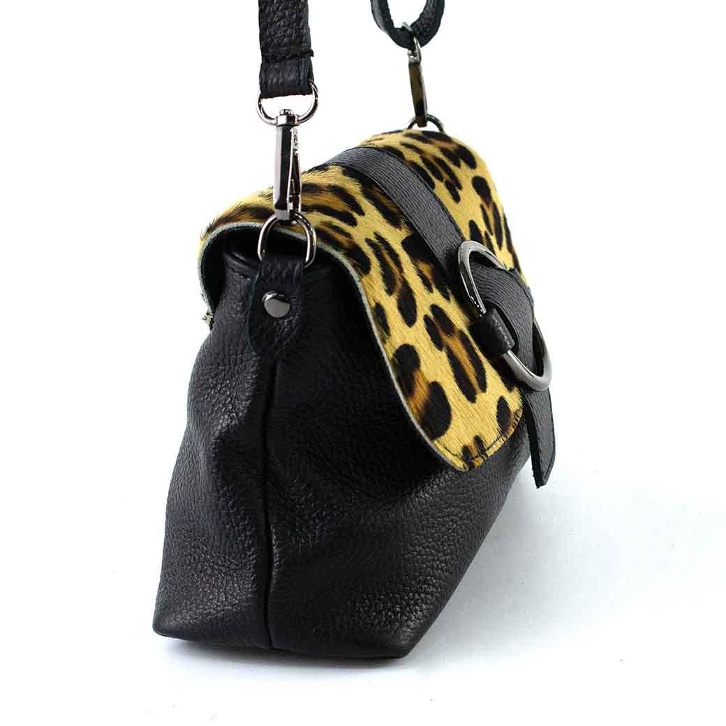 Cartera de Cuero Hebilla 672 Mujer Leopardo Mailea-3
