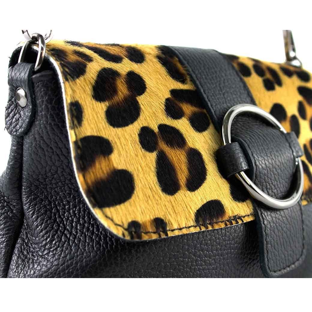 Cartera de Cuero Hebilla 672 Mujer Leopardo Mailea-4