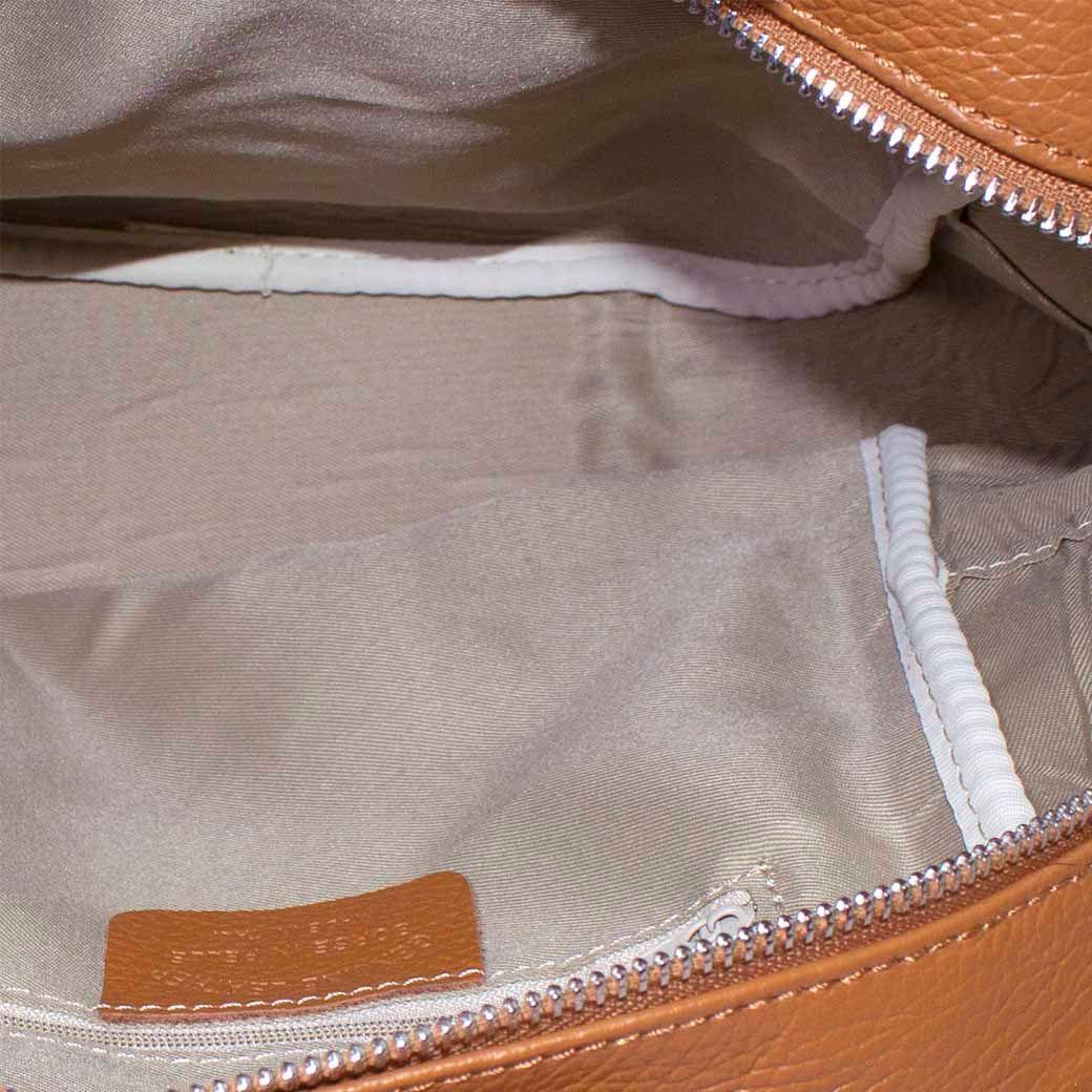 Mochila Cuero Bolsillo Reno Tostado-3