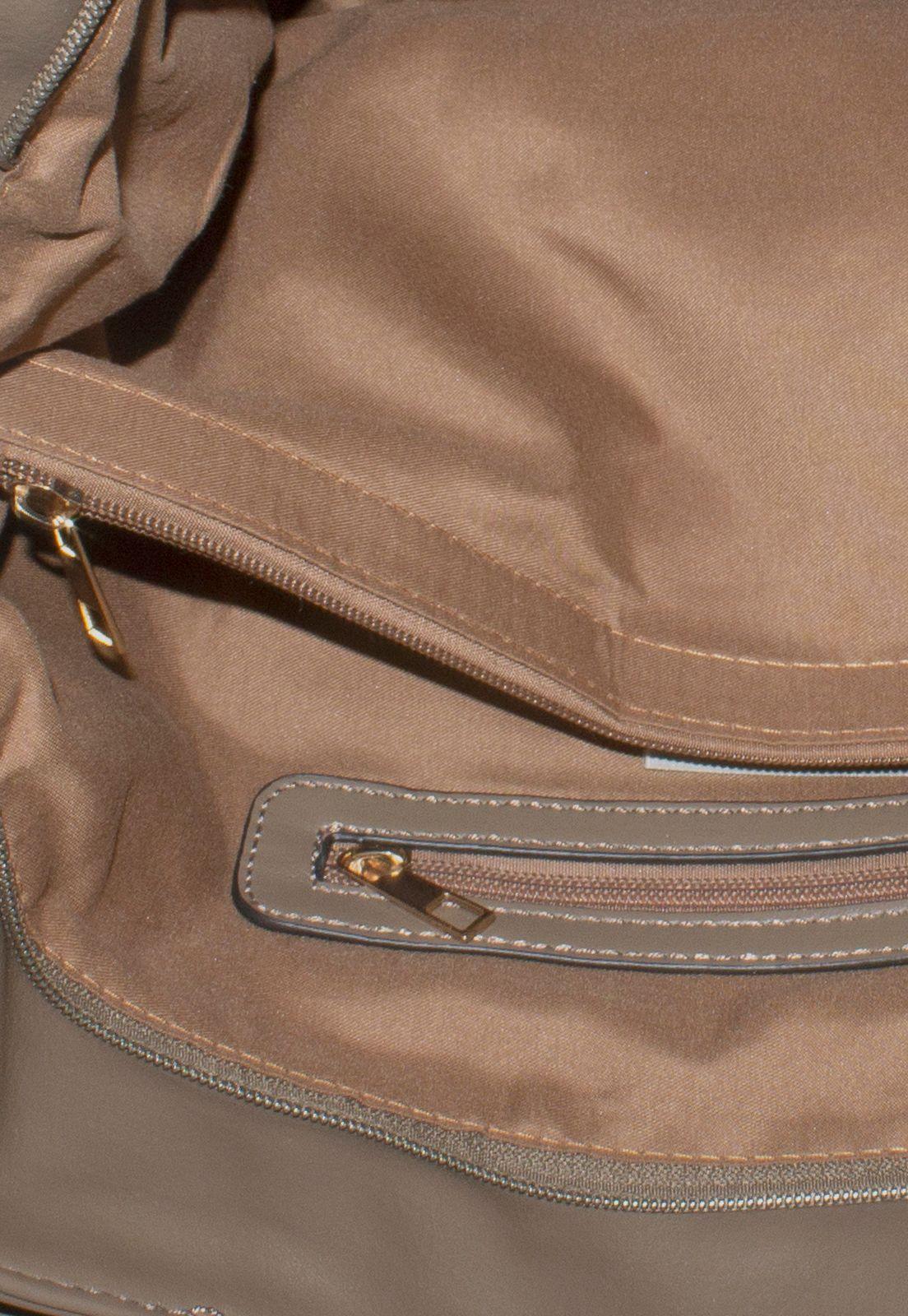 Cartera Franjas Acolchadas Taupe-3