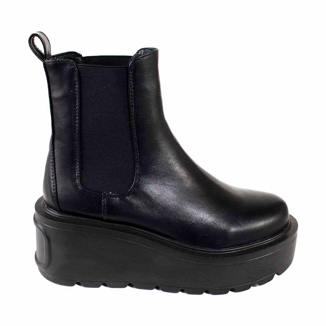 Botin Liso Biker Negro-1