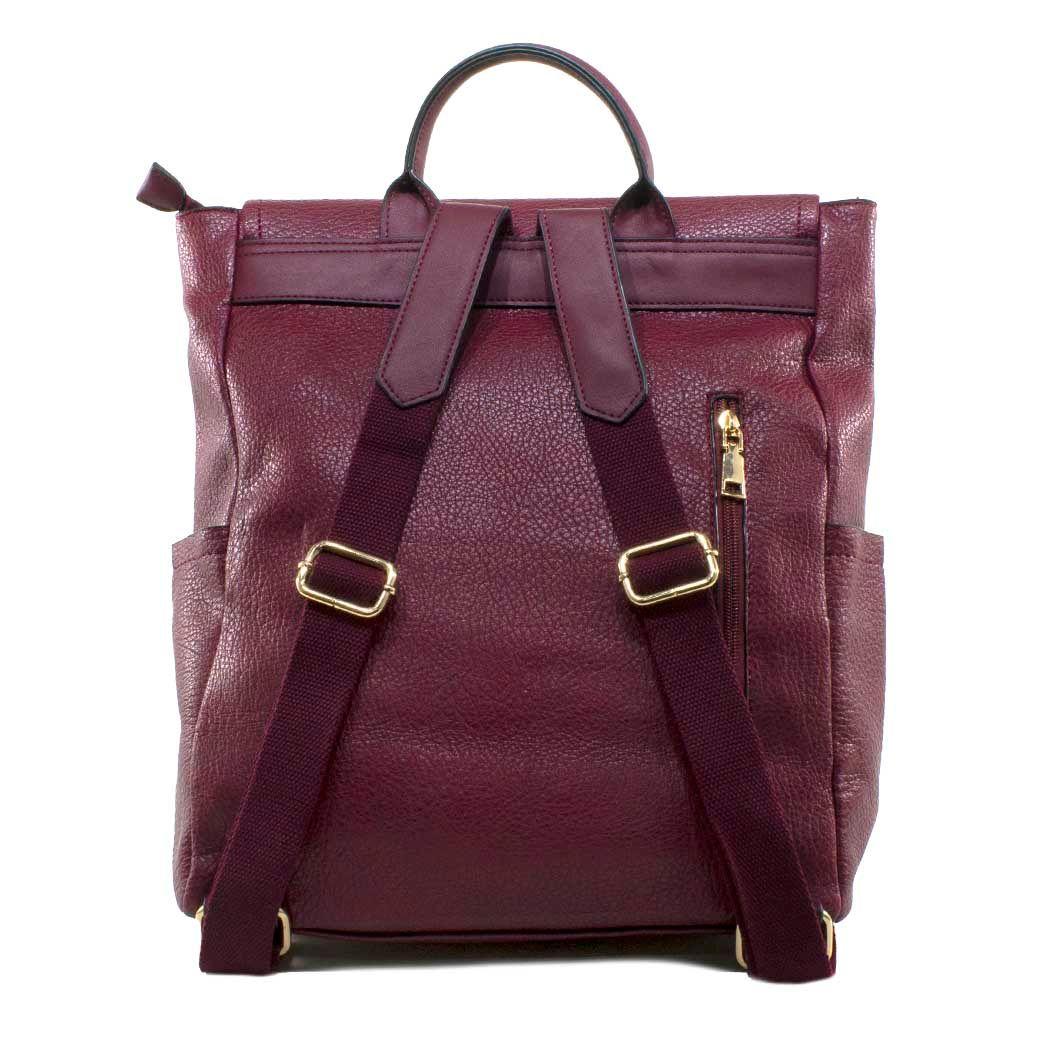 Mochila Grande 2 Pasadores Burdeo-2