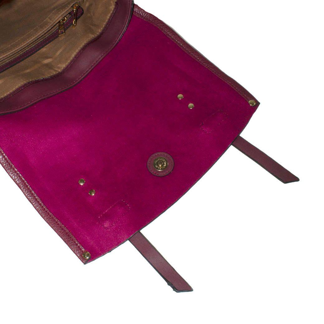 Mochila Grande 2 Pasadores Burdeo-3