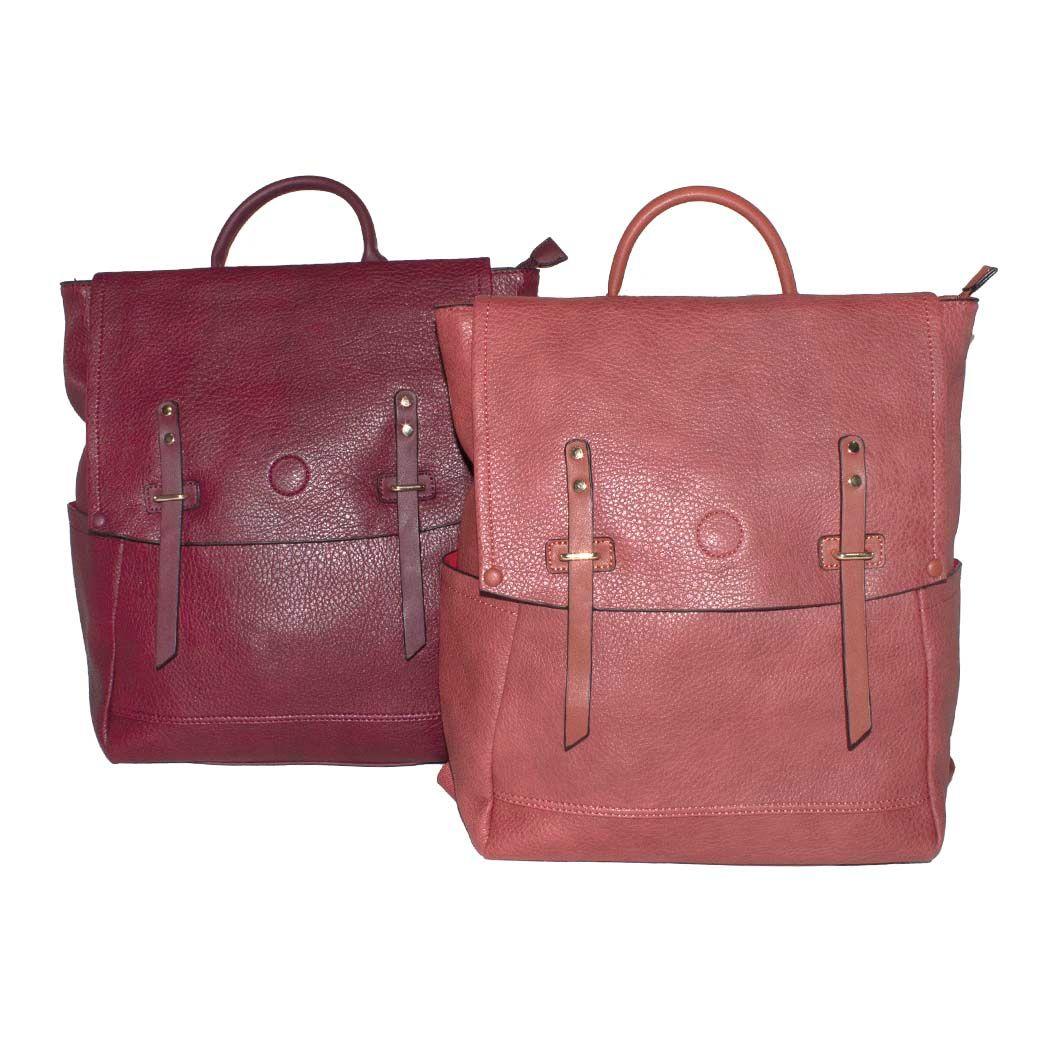 Mochila Grande 2 Pasadores Burdeo-5