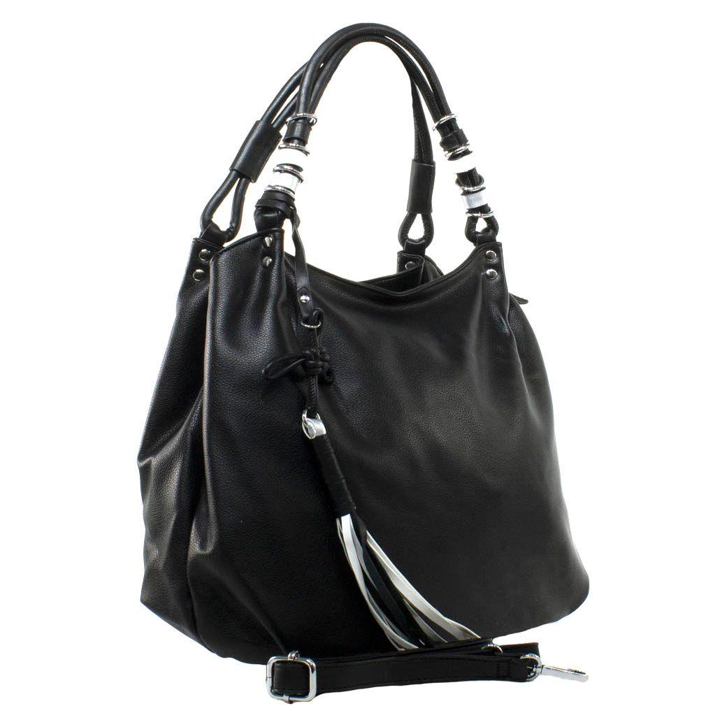 Cartera Con Tubos Manilla Negro-1