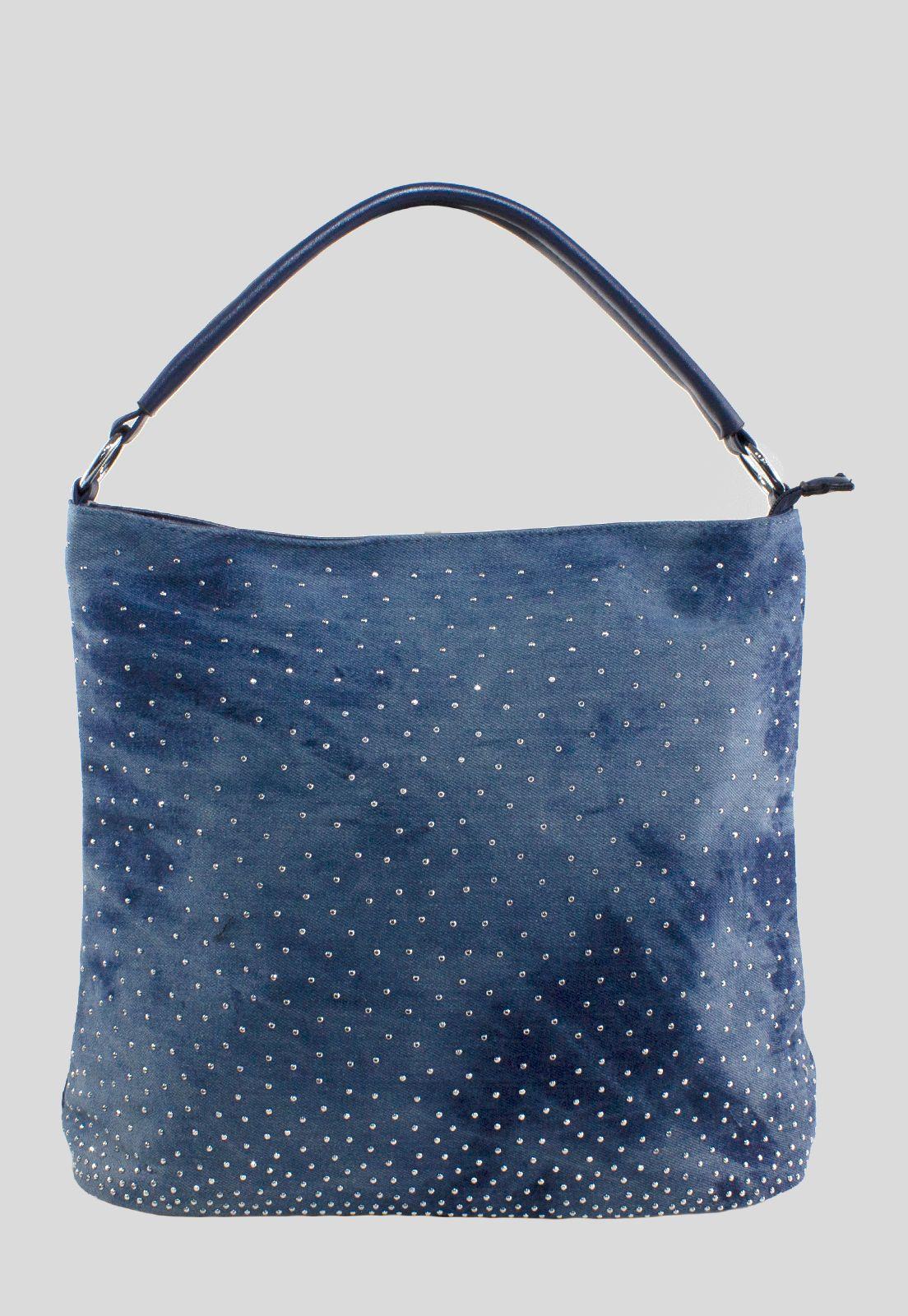 Cartera Strass Jeans Claro-0