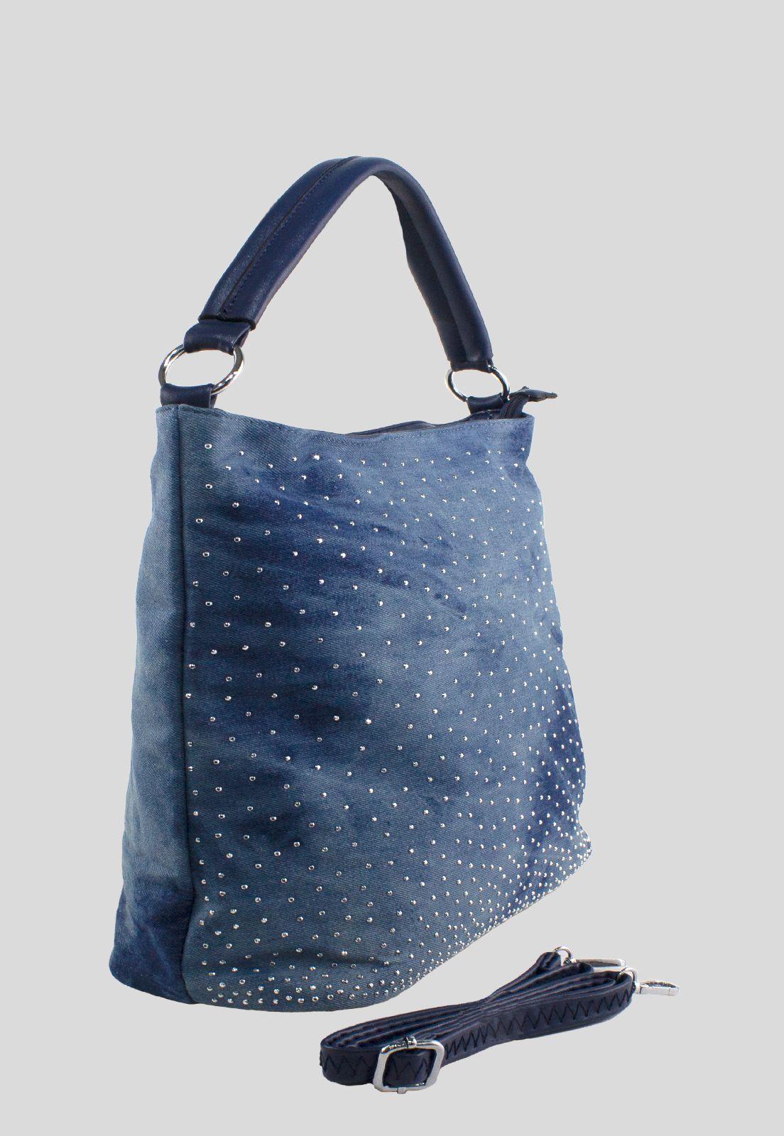 Cartera Strass Jeans Claro-1