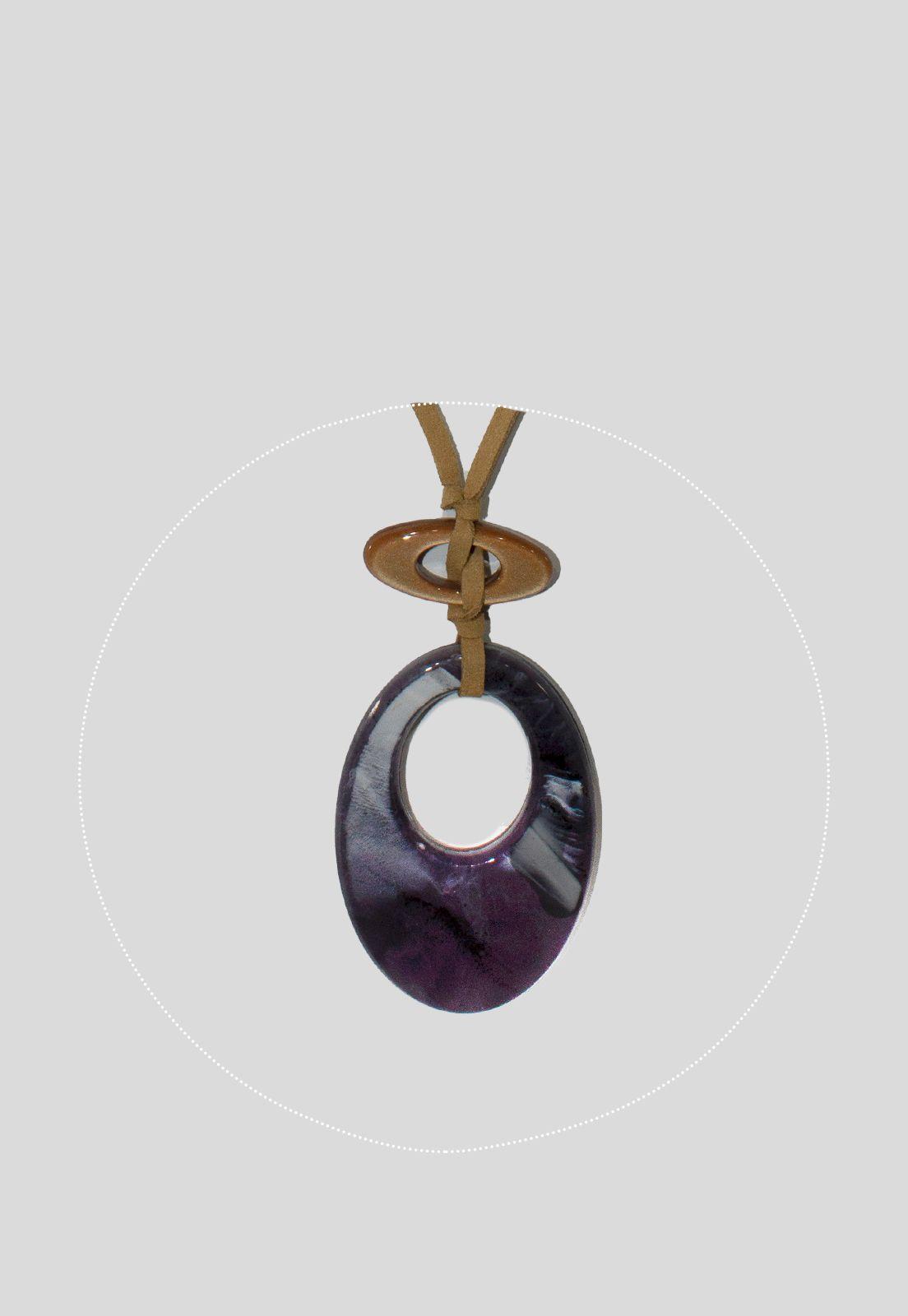 Collar gota acrilica Morado-0