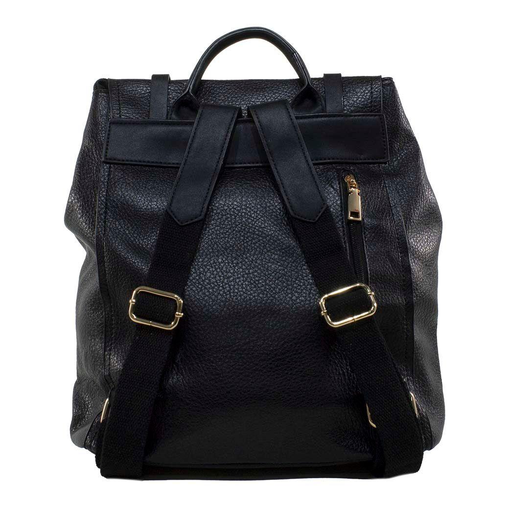 Mochila Grande 2 Lazos Negro-2