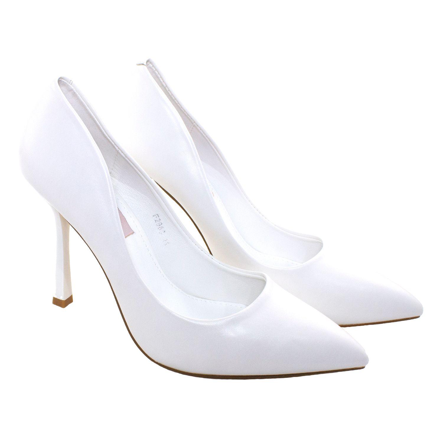 Stiletto Cerrado Taco 12 Blanco-3