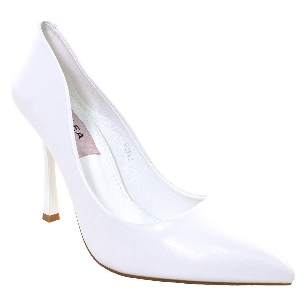 Stiletto Cerrado Taco 12 Blanco-0