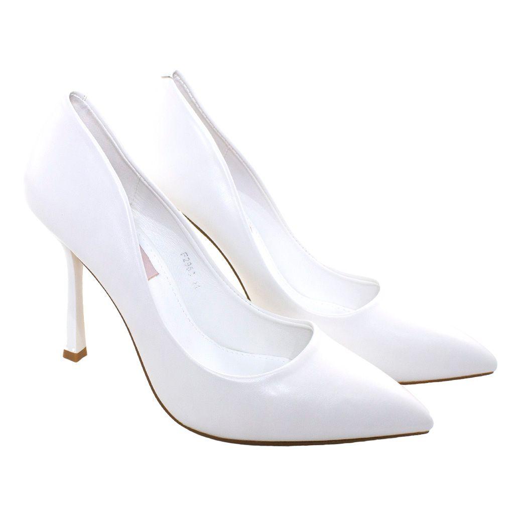 Stiletto Cerrado Taco 12 Blanco-3