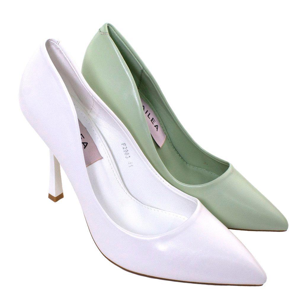 Stiletto Cerrado Taco 12 Blanco-4