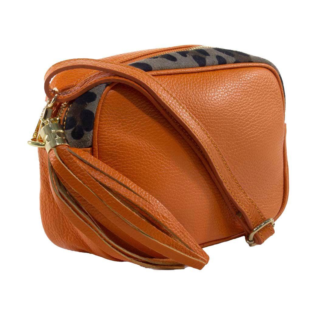 Cartera cuero cierre leo Naranjo-1