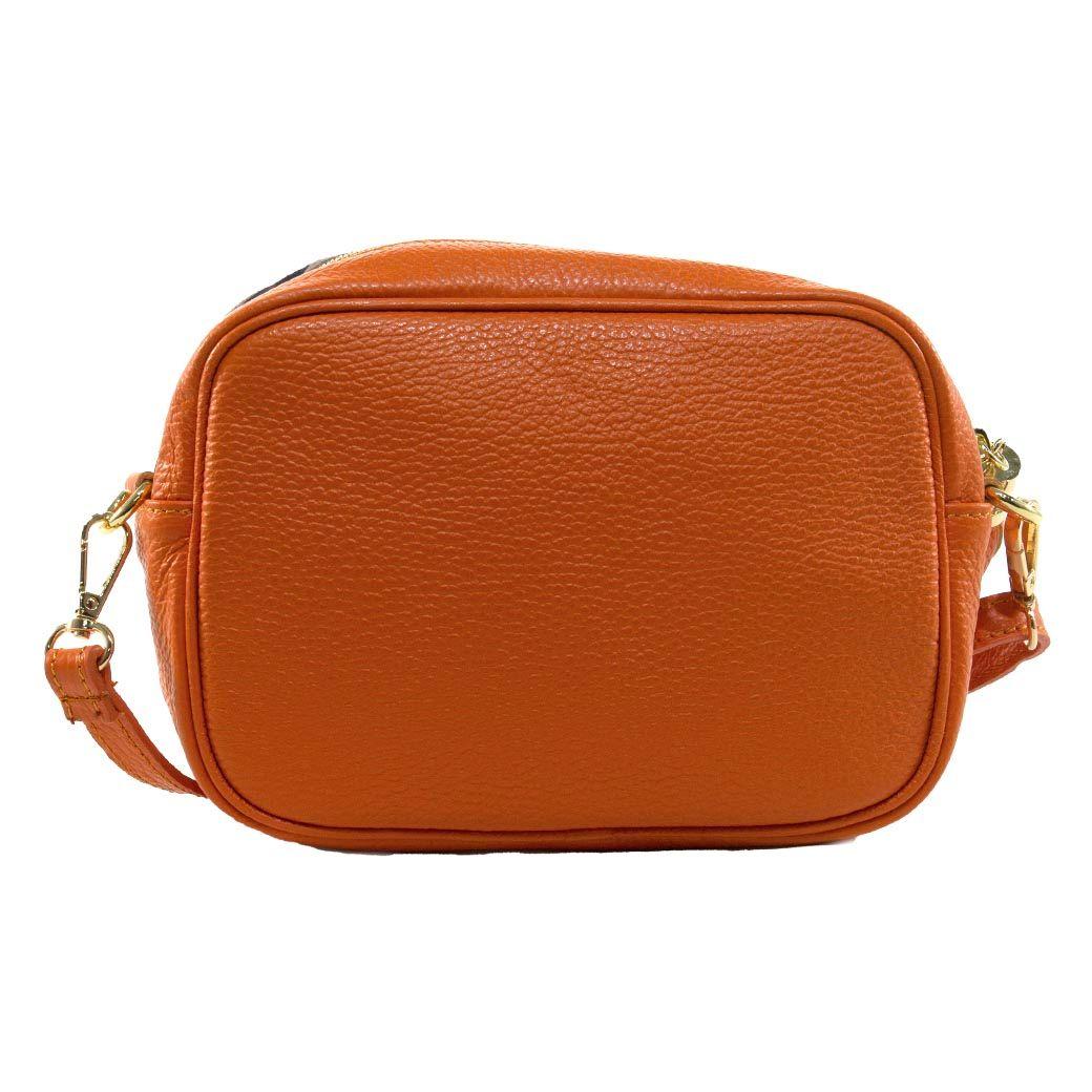 Cartera cuero cierre leo Naranjo-2