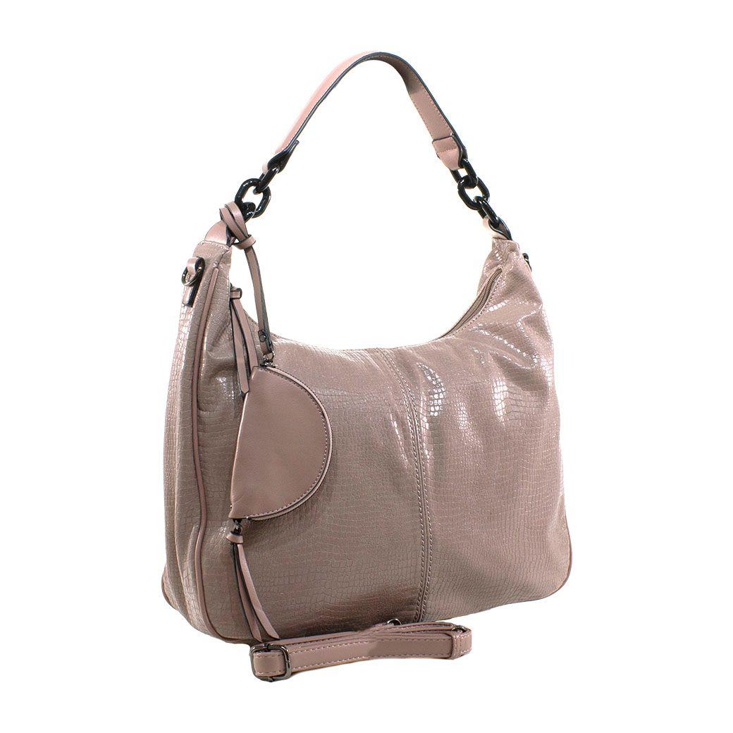 Cartera C/Argolla En Manilla Rosado-1