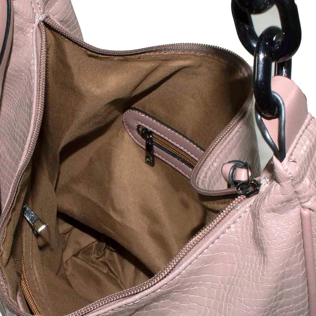 Cartera C/Argolla En Manilla Rosado-3