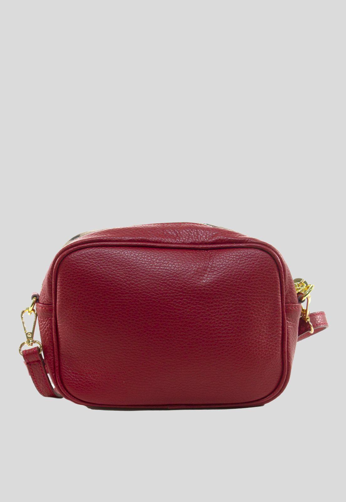 Cartera cuero cierre leo Rojo-2