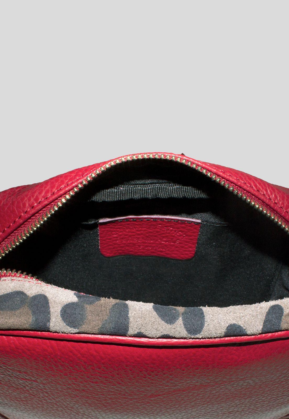 Cartera cuero cierre leo Rojo-3