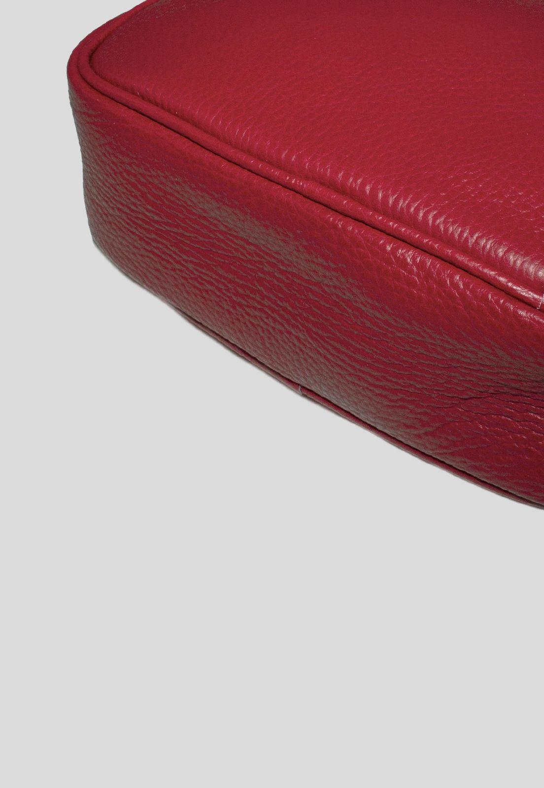 Cartera cuero cierre leo Rojo-4