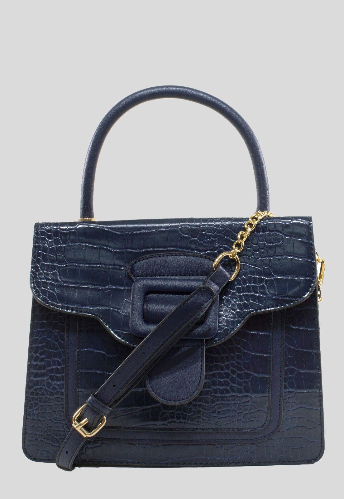 Cartera Mediana Rigida Coco Azul-0