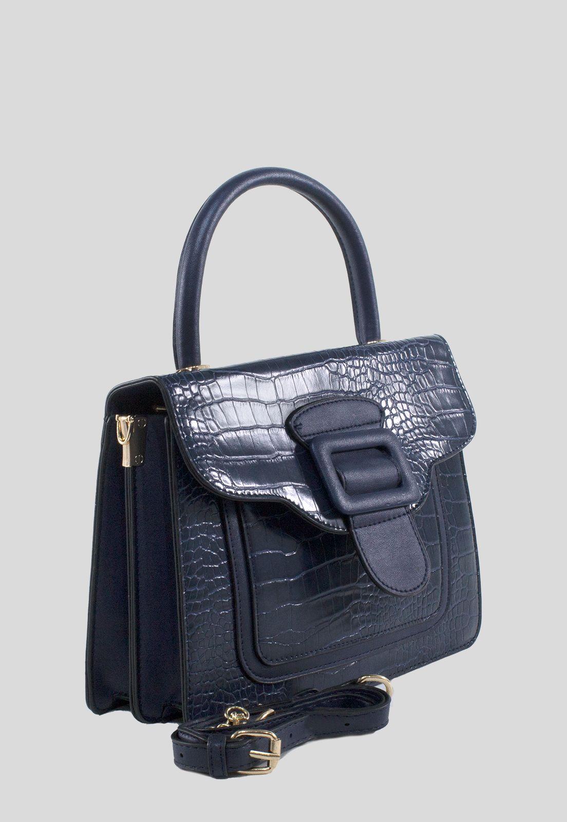 Cartera Mediana Rigida Coco Azul-1