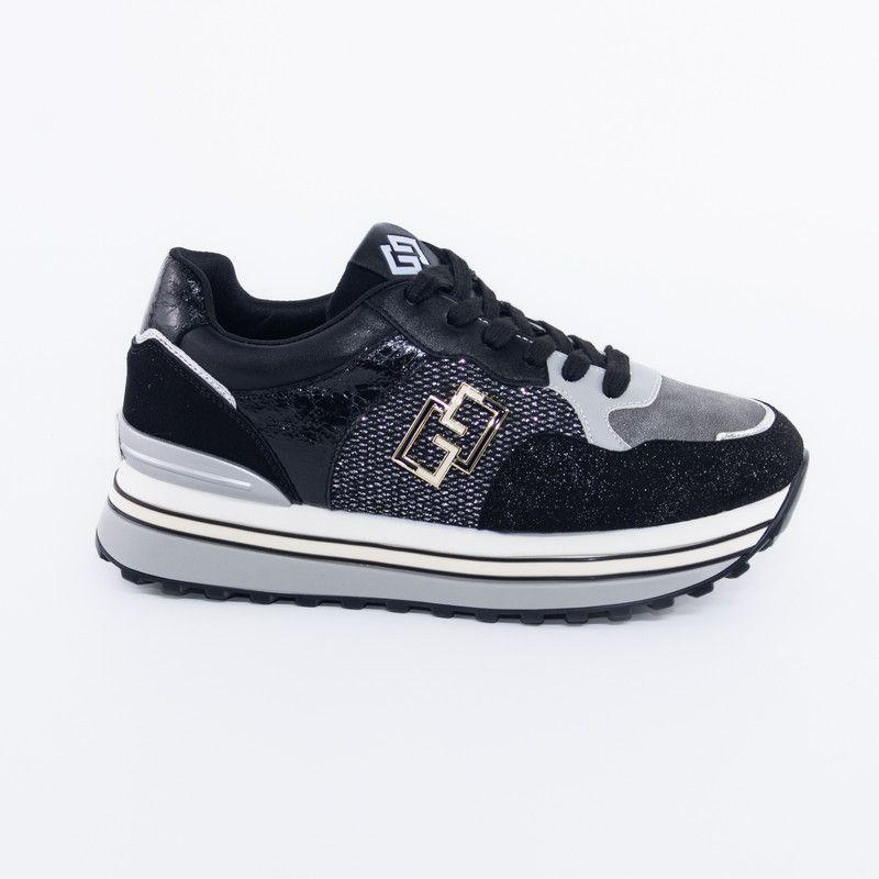 Zapatillas c/ brillo lateral Negro-1