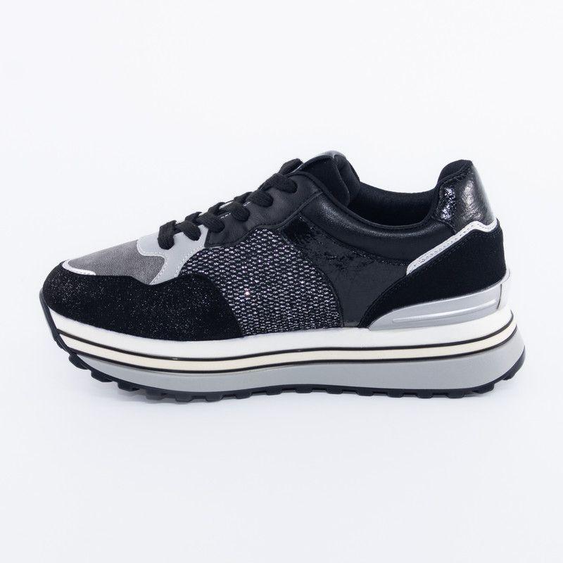 Zapatillas c/ brillo lateral Negro-2