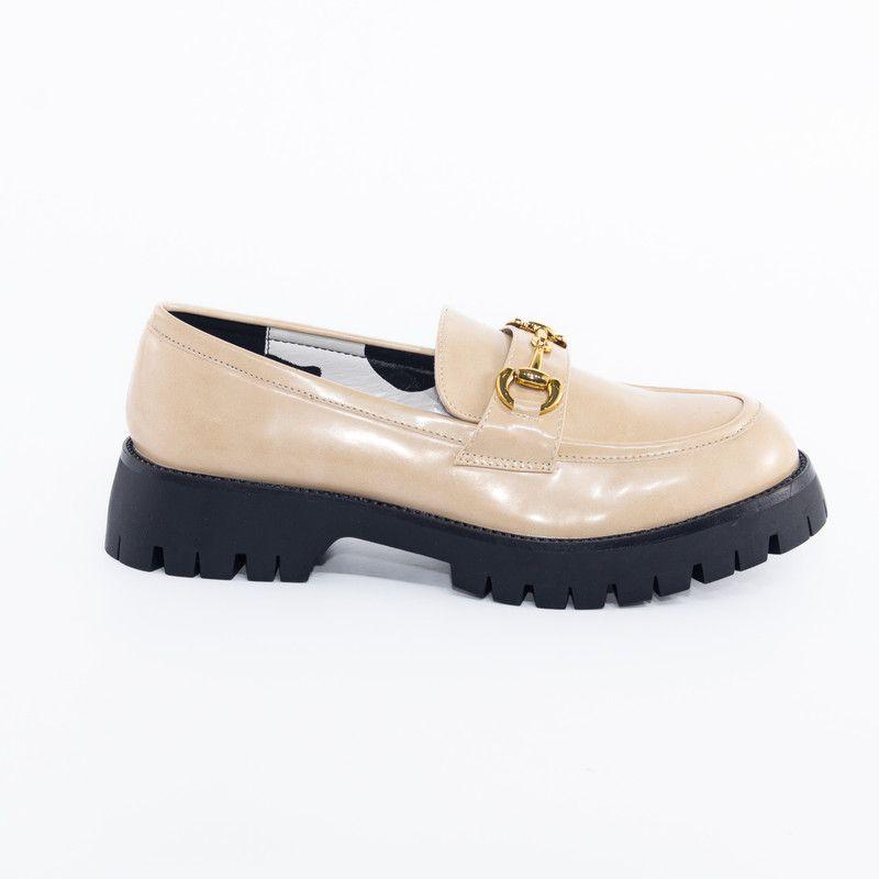 Zapato Charol Taupe Mailea-1