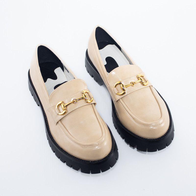 Zapato Charol Taupe Mailea-4