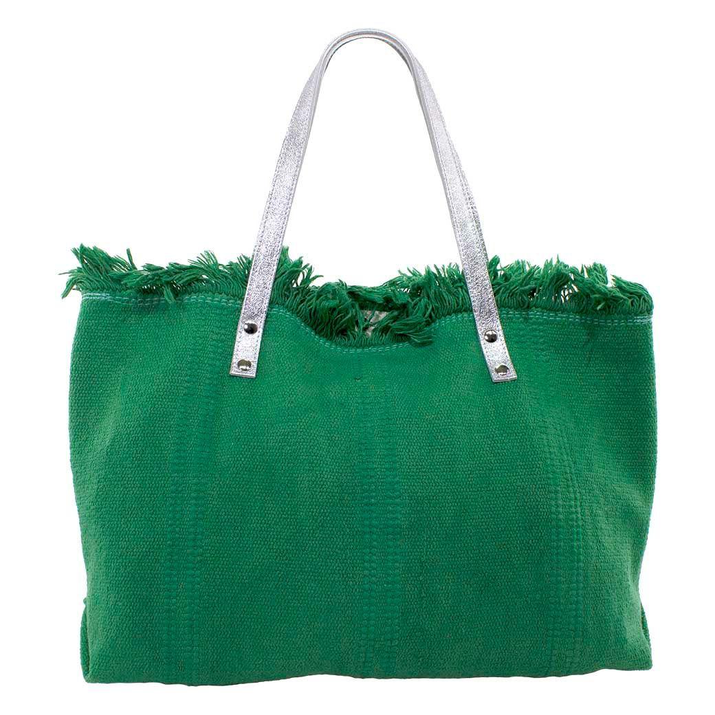 Cartera Algodón Lisa Verde-0