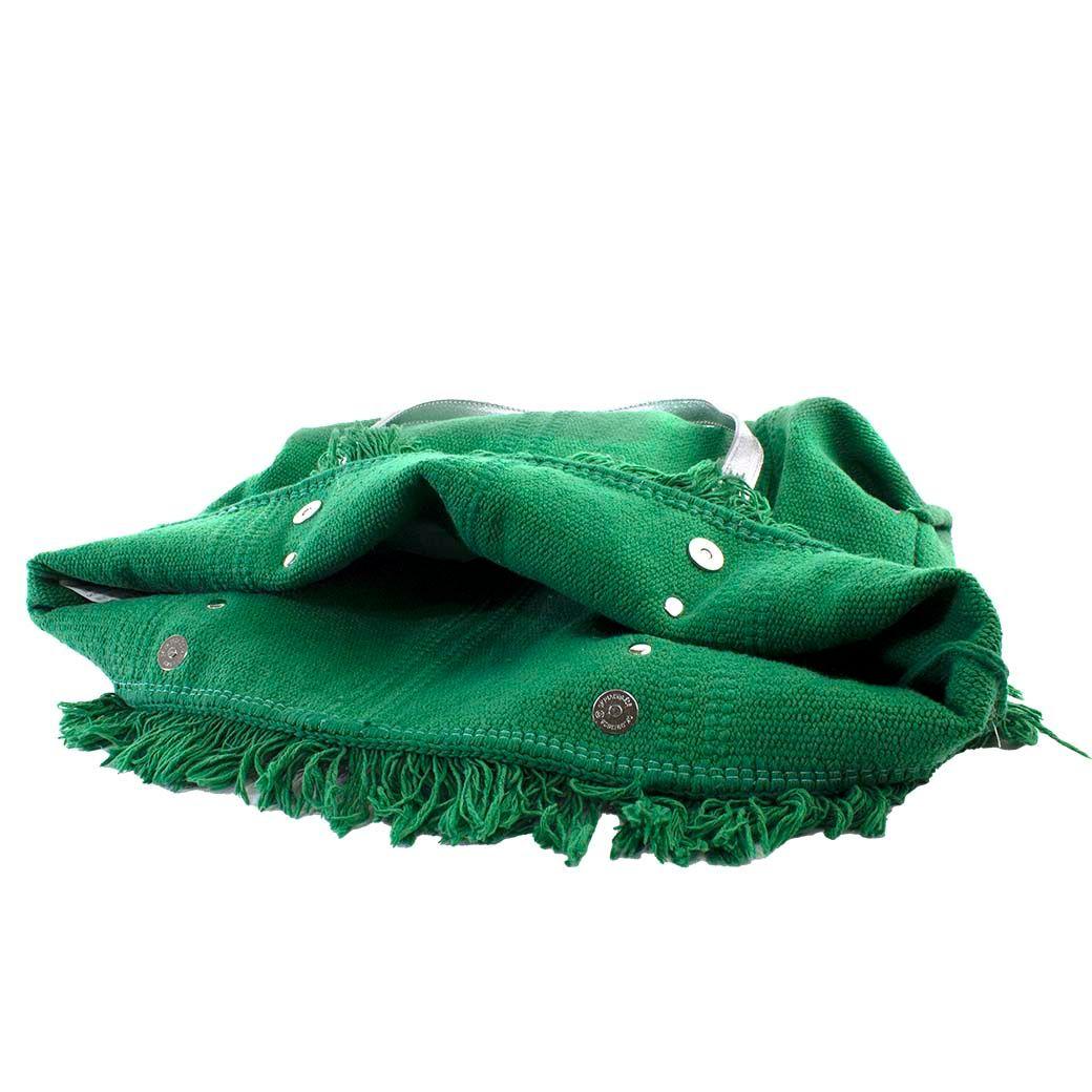 Cartera Algodón Lisa Verde-3