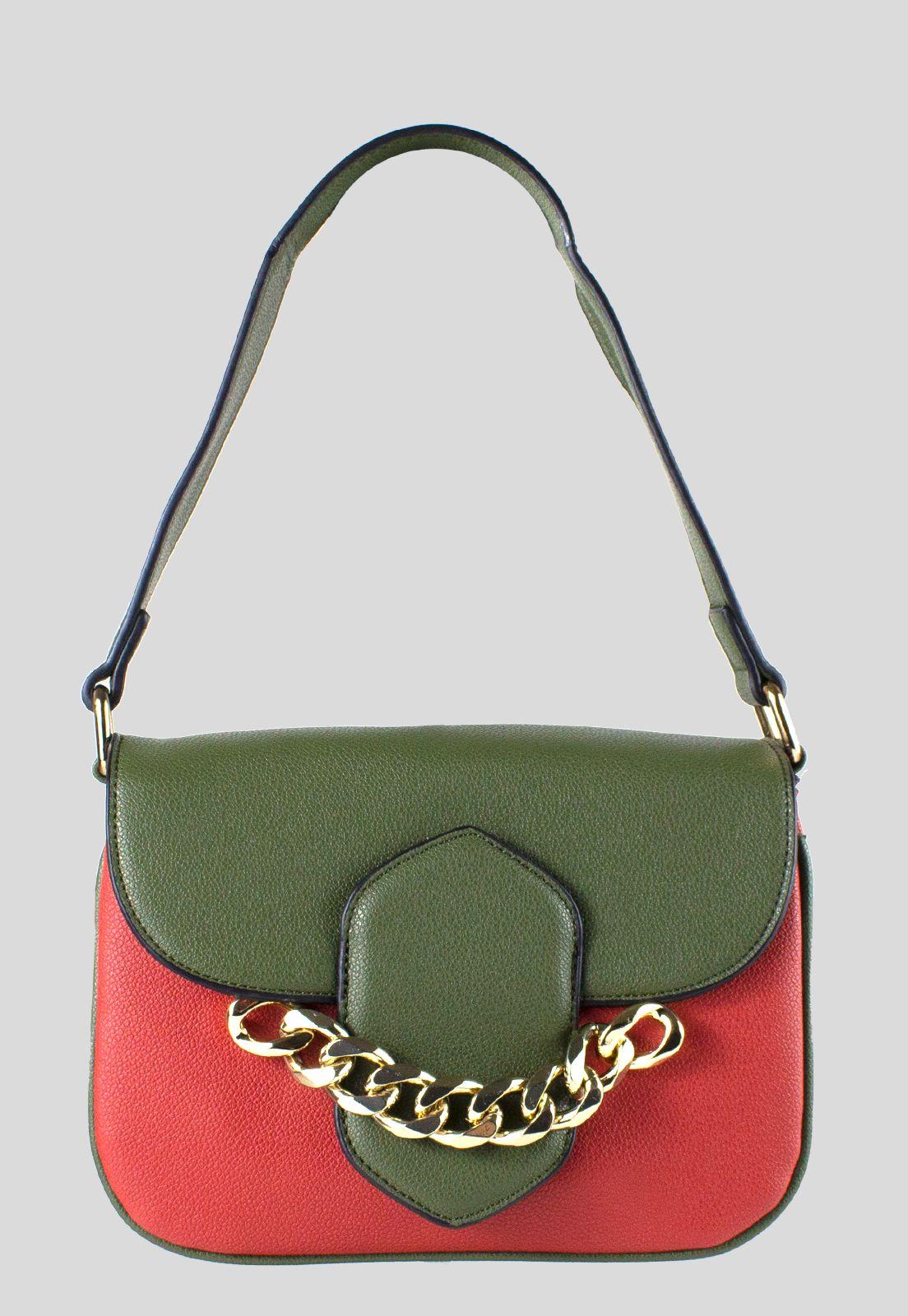 Cartera Pasador Cadena Rojo-0