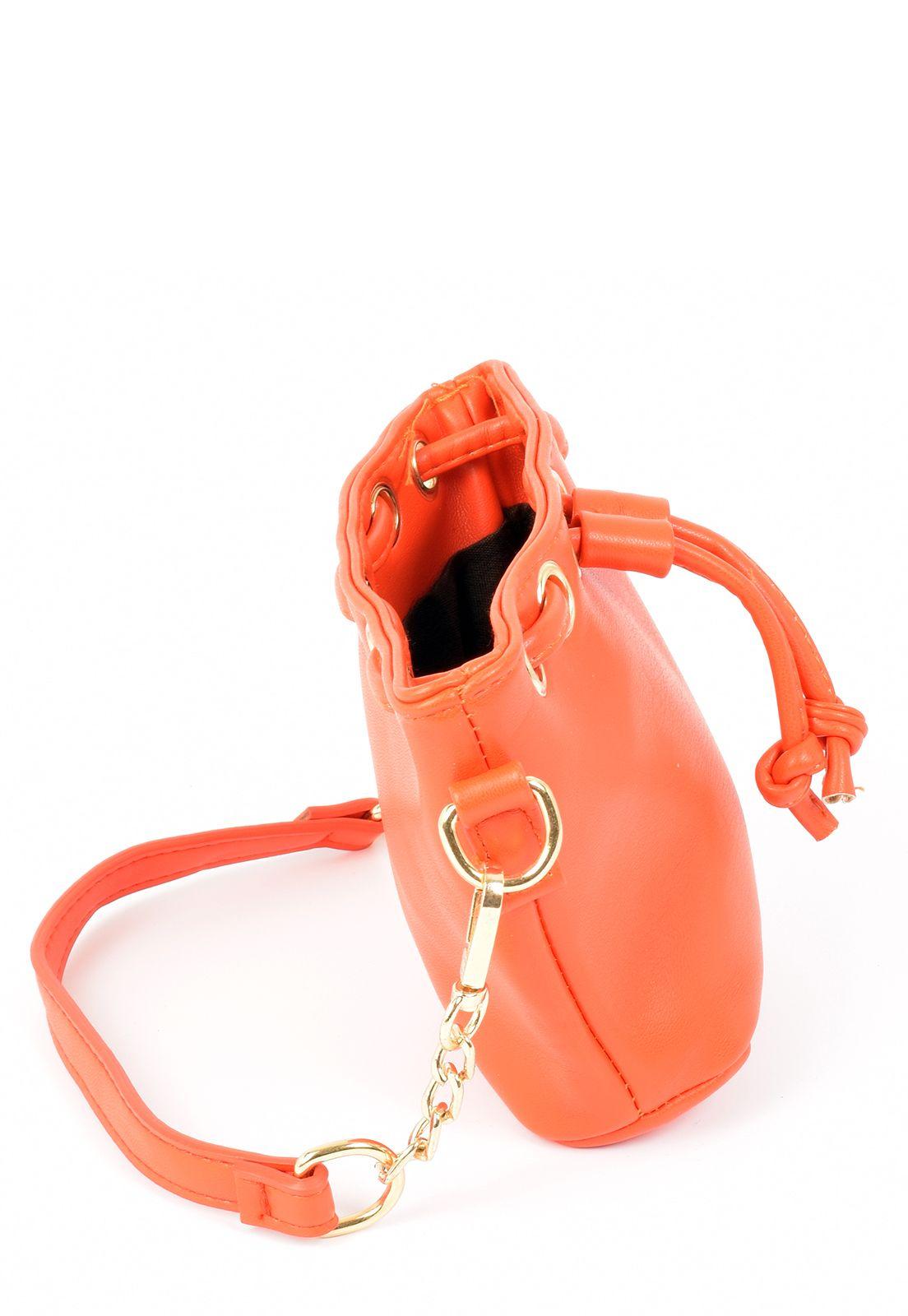 Mini Cartera Saco Naranjo-2