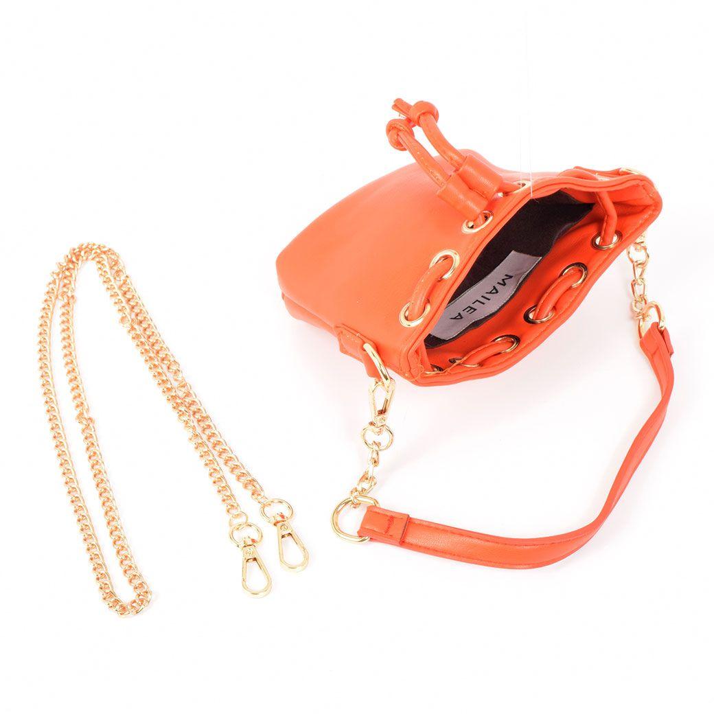 Mini Cartera Saco Naranjo-2