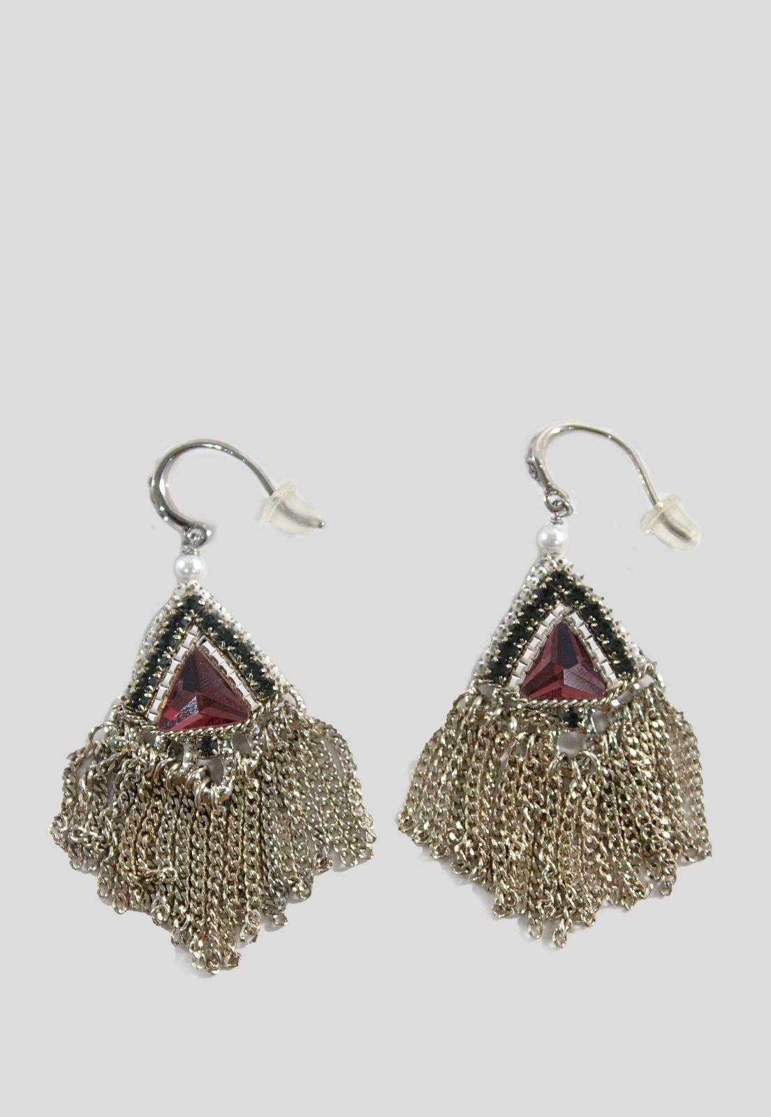 Aro Triangulo Y Cadenas Bronce-2