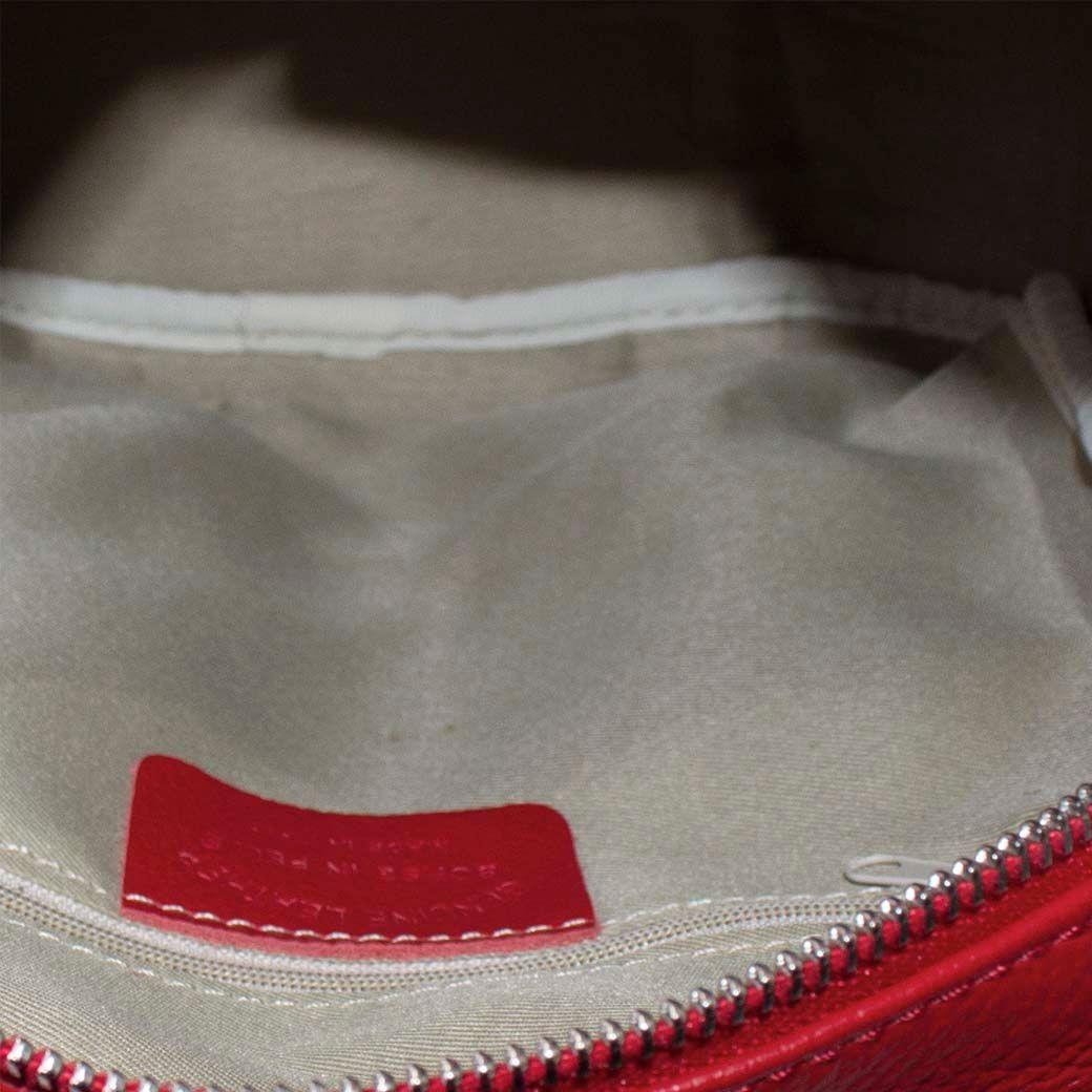 Mochila Cuero Bolsillo Reno Rojo-3